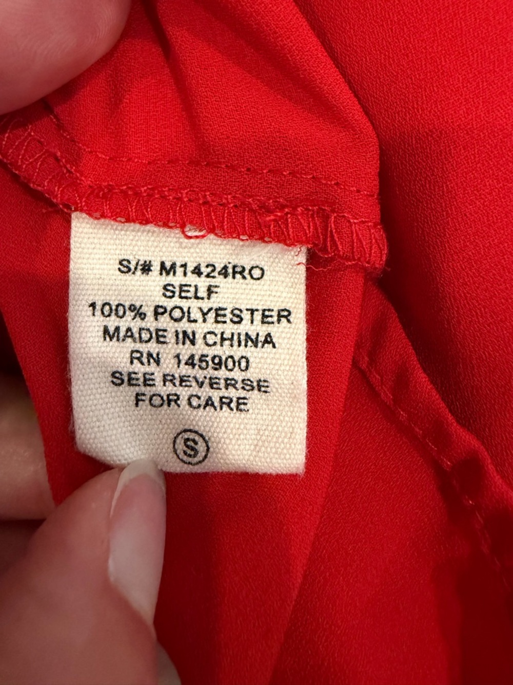Kaii Red Zip-Front & Back Women's Top Small - Picture 6 of 7